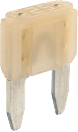 steekzekering mini 25A transparant / prijs/verpakt per 50 stuks