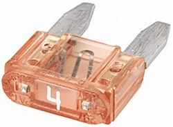 steekzekering mini 4A roze prijs/verpakt per 50 stuks