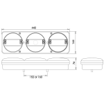 led achterlicht 12/24V kabelinvoer rechts - Afbeelding 3