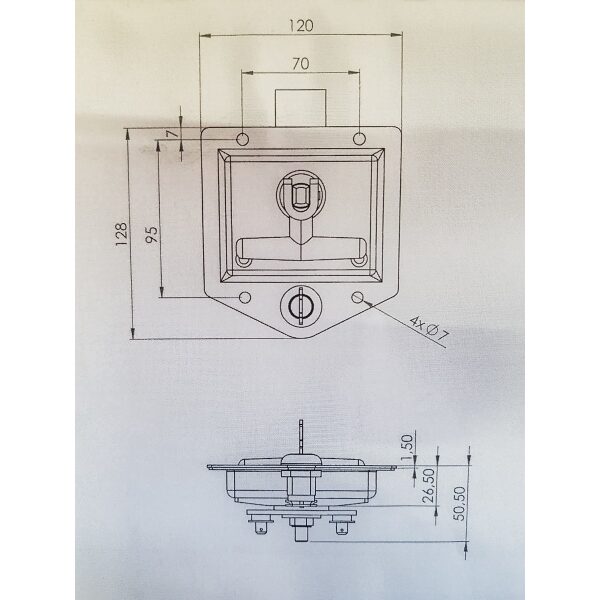 T drop sluiting RVS -7934