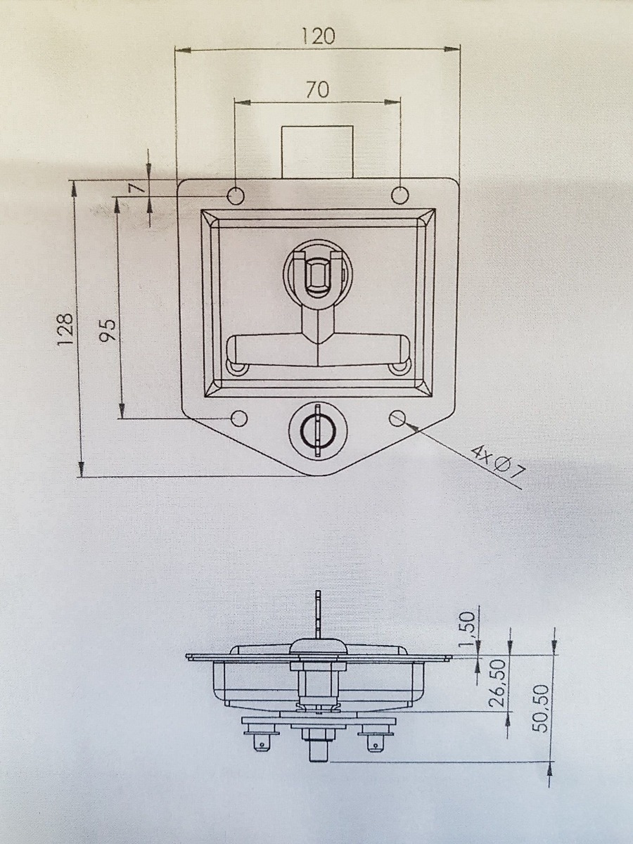 T drop sluiting RVS -7934