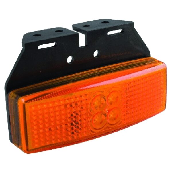 led zijmarkeringslamp amber 12/24V incl steun