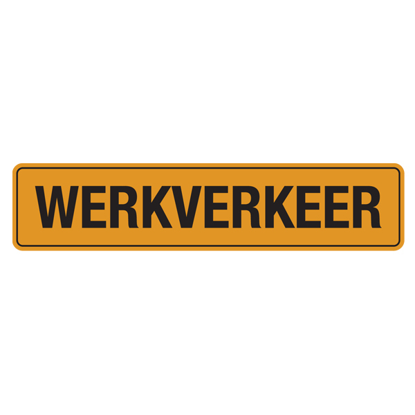 bordje werkverkeer zuignap 400x110mm-0