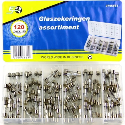 445129 assortiment glaszekering in doos 120-delig - Afbeelding 1