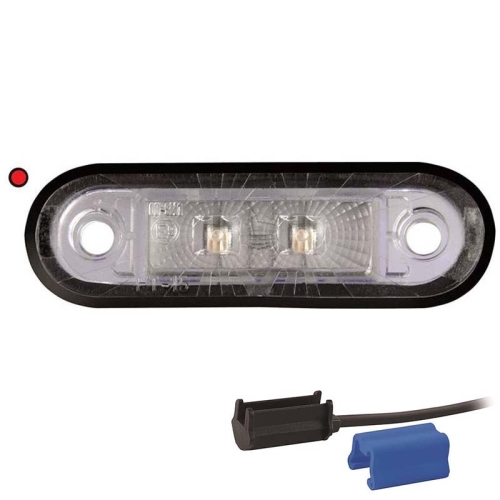 Toplamp led rood inbouw 12/30V 2 leds