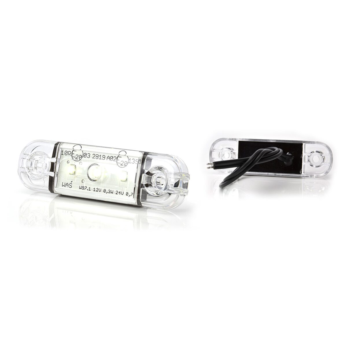 Led markeringslamp Wit 10-30V opbouw-7472