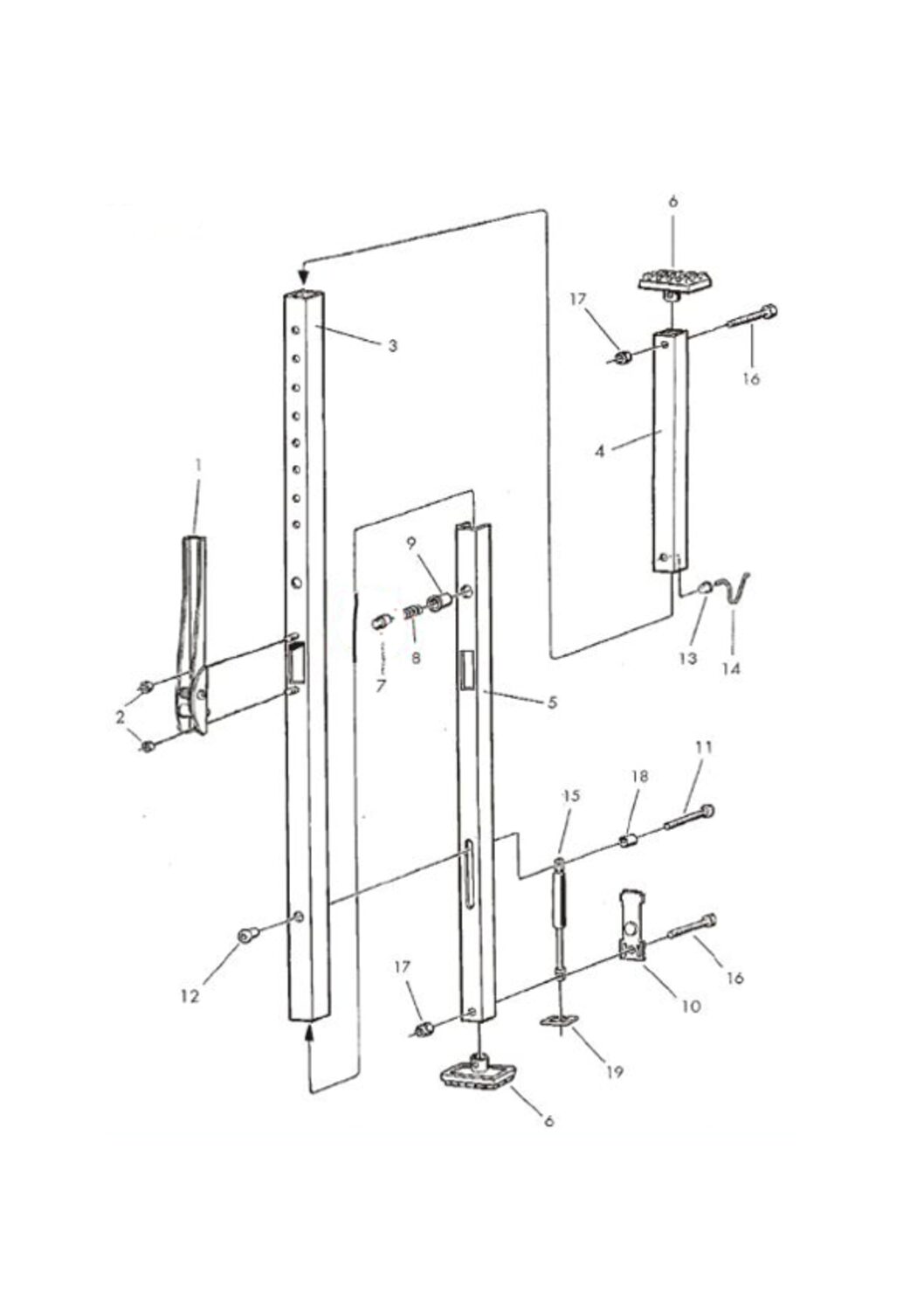 safeload1 Safe load cargokeeper staal voet/voet 2350-3350mm - Afbeelding 3