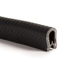 Rubber afwerkingsprofiel pvc zwart 1-4mm per 10mtr
