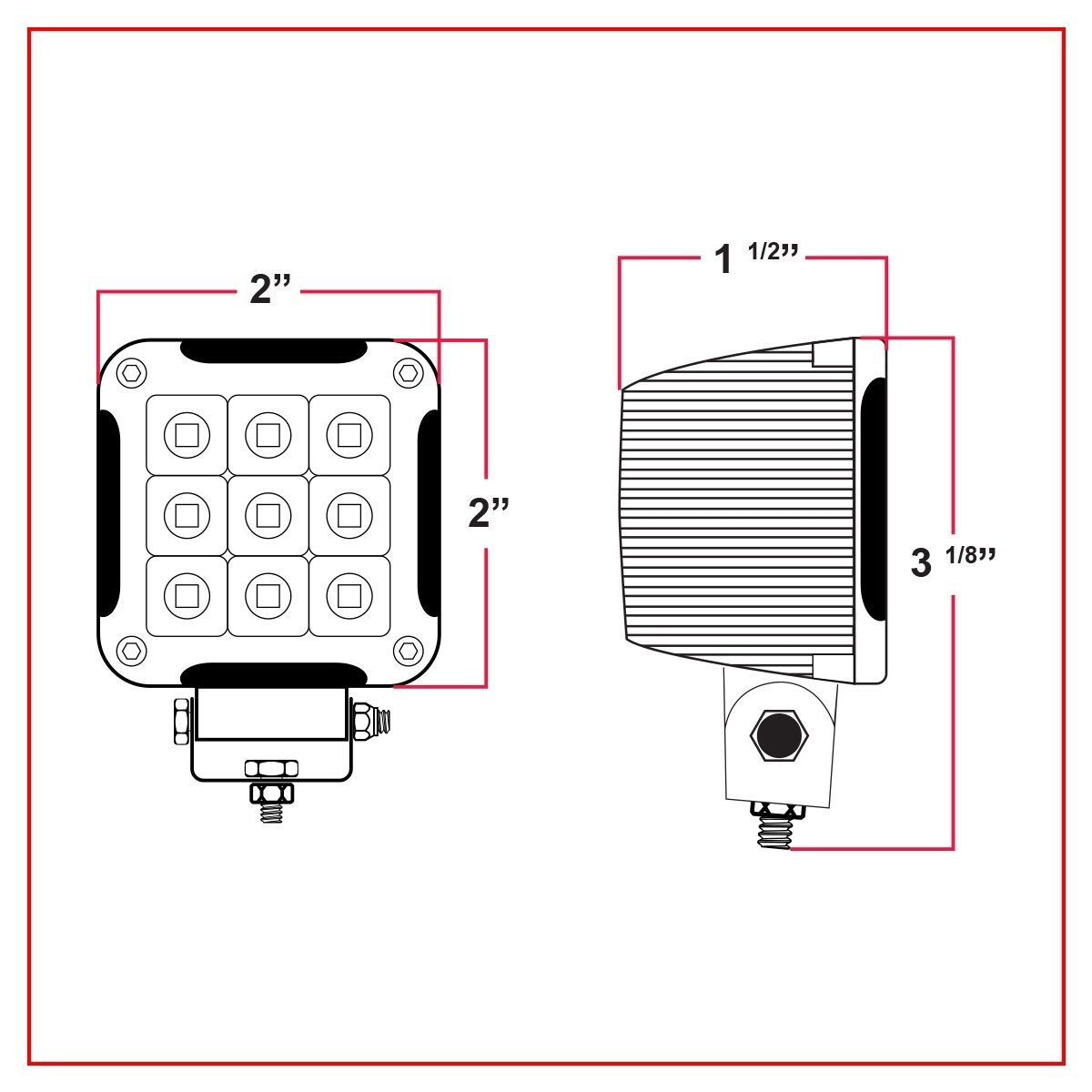 werklamp led mini 2" Trux 1500Lumen 12/24V-7559