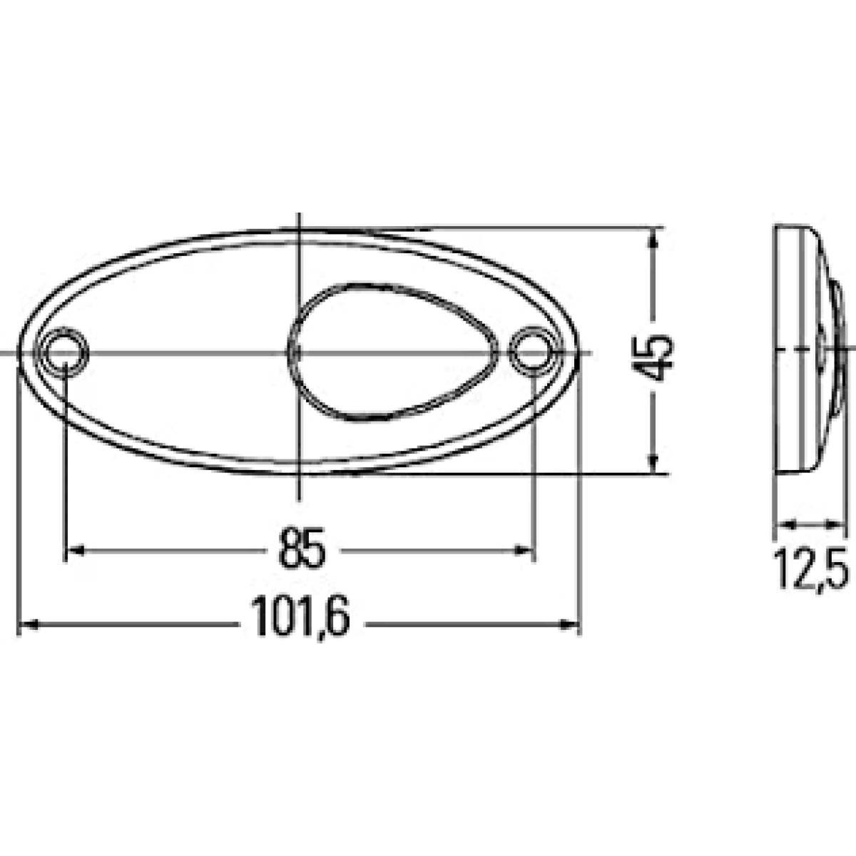 led zijmarkeringslamp Hella 12/24V - Afbeelding 2