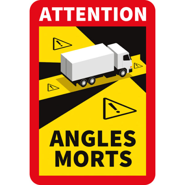 Angles Morts dode hoek bord aluminium voor Truck