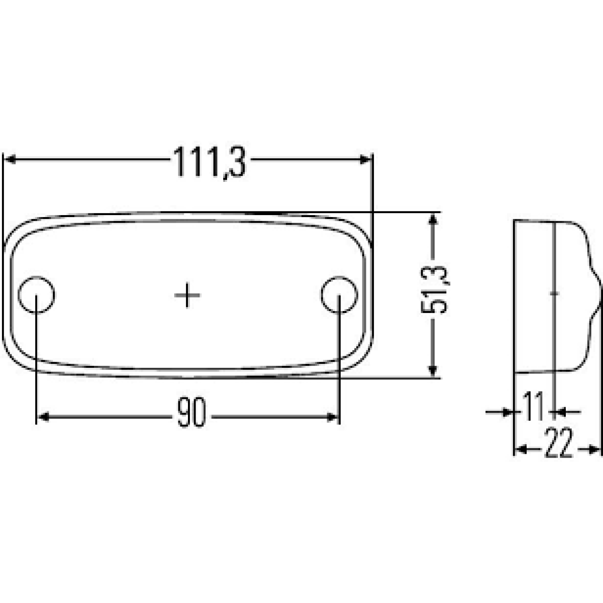 Toplamp led wit Hella 24V - Afbeelding 2