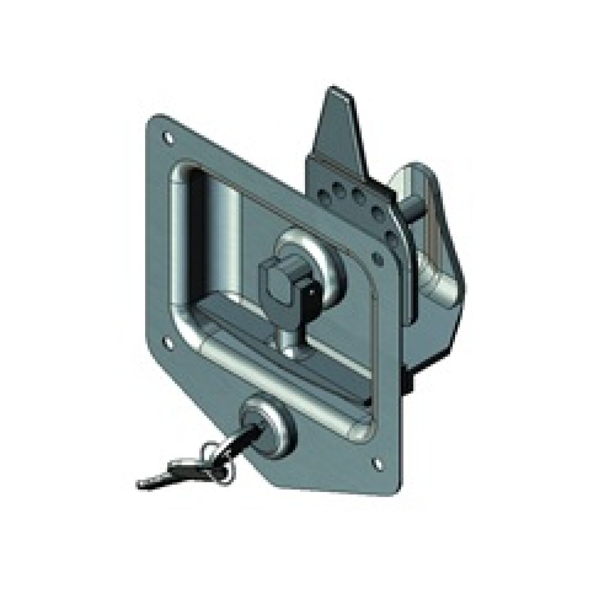 Inbouwsluiting T-drop RVS 3-weg gelijksluitend