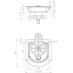 Inbouwsluiting T-drop RVS BAWER - Afbeelding 2