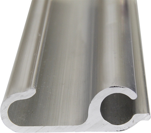 Zeilspanstang/plaat profiel aluminium 3.3mtr