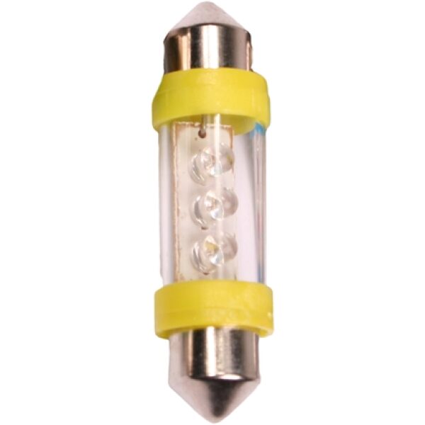 Led buislamp geel 10-30v 42mm p/2stuks