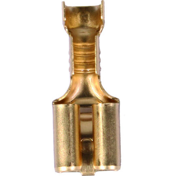 AMP stekker/kabelschoen ongeisoleerd 6.3mm p/100st