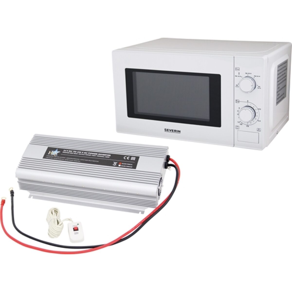 Omvormer met magnetron set 24 Volt 700W - Afbeelding 1
