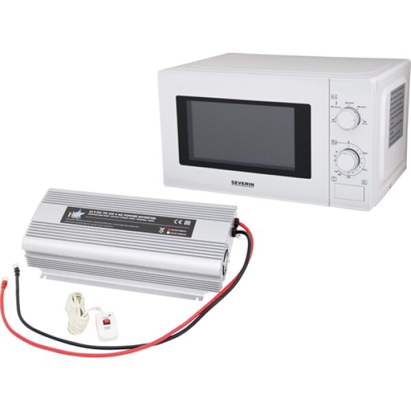 Omvormer met magnetron set 24 Volt 700W